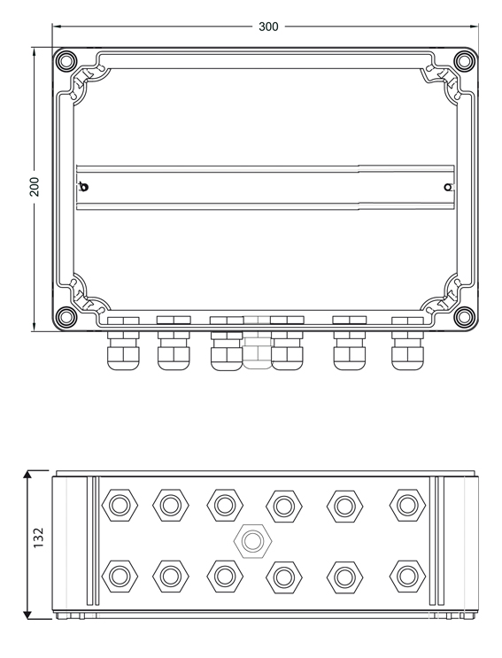 GAK 1x4 T1+T2 1000V-FM